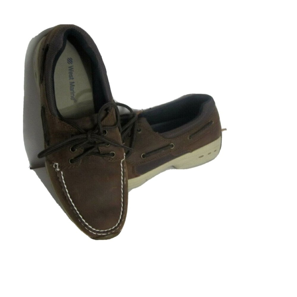West Marine Loafers Moccasins Size 8 Brown Leather